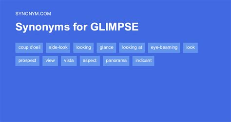 glimpse antonym|another word for glimpsed.